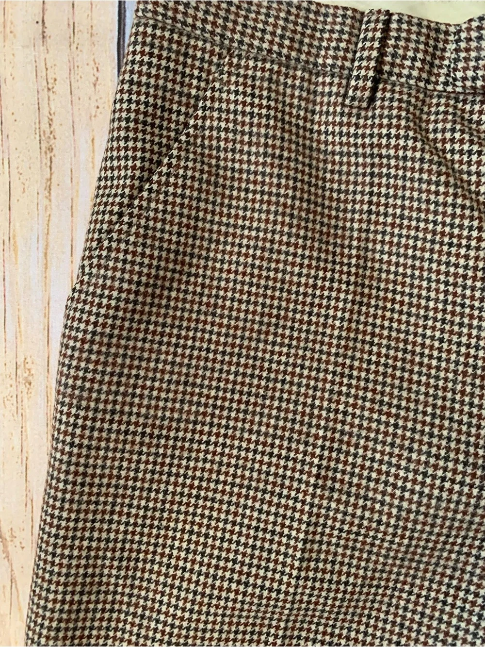 Vintage wool Brown Men's Dress Pants trousers